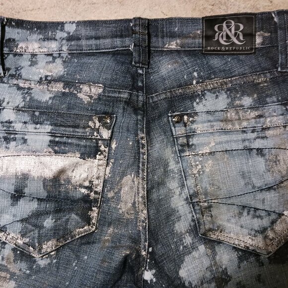 Rock & Republic Jeans Mens Size 31X34 Multi Colour DUCE Skinny Cut Fit Denim Y2K - Picture 3 of 12